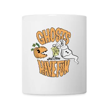 Drôle de fantôme à la citrouille - Mug blanc - blanc - Devant