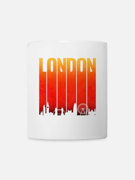 LONDON Skyline Gradient Bars - Tasse - Weiß