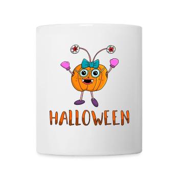 Halloween pumpkin as a cute vampire for children - Mug - white - Front