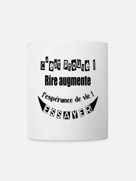 rire - Mug blanc - blanc