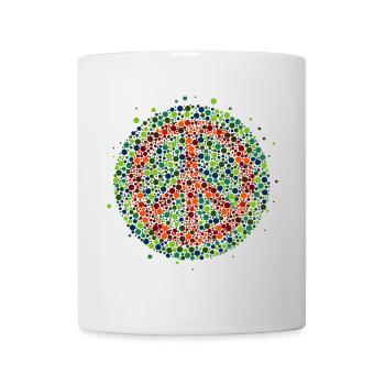 Peace - Symbol in red-green color blind - Mug - white - Front