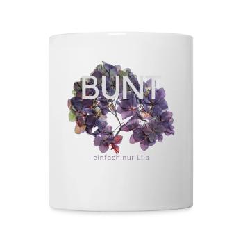 Bunt einfach nur Lila - Tasse - Weiß - Vorne