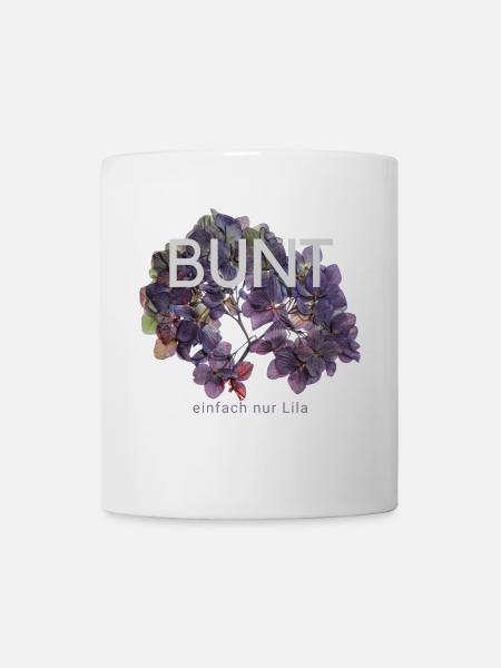 Bunt einfach nur Lila - Tasse - Weiß
