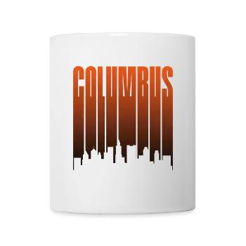 Columbus Skyline Sunset Gradient - Tasse - Weiß - Vorne