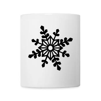 Black snowflake - Mug - white - Front