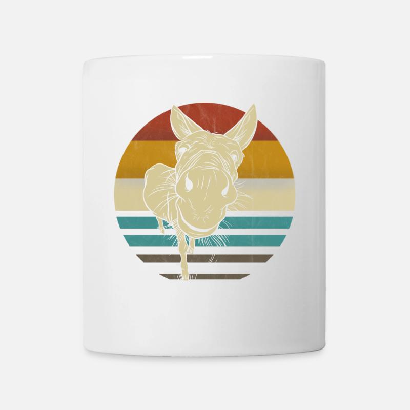 Esel retro vintage gar kein dummer Esel - Tasse - Weiß