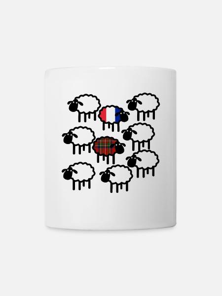Moutons français et écossais - Mug blanc - blanc