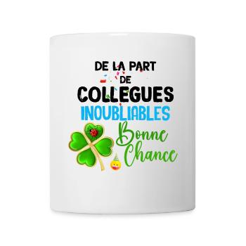 Mon Départ et Mes Collègues Inoubliables - Mug blanc - blanc - Devant