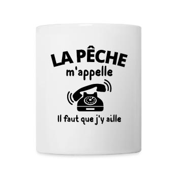 pêche, pêcheur, fan de pêche - Mug blanc - blanc - Devant