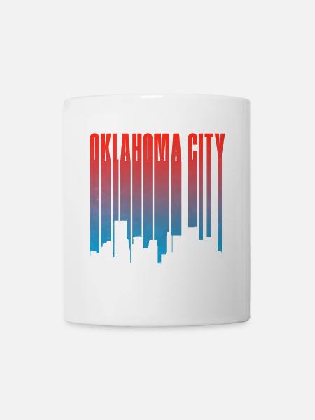 Oklahoma City Skyline Gradient - Tasse - Weiß