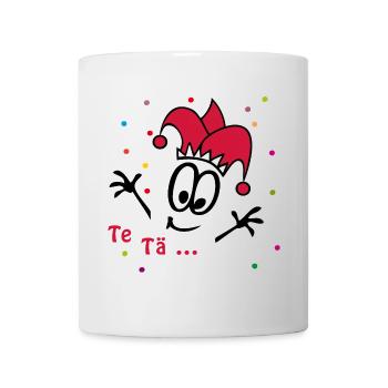 Fasching, Karneval, Konfetti - Tasse - Weiß - Vorne