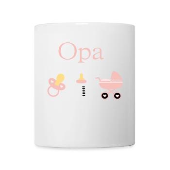 Opa 2026 Geburt Mädchen Vorlage personalisierbar - Tasse - Weiß - Vorne
