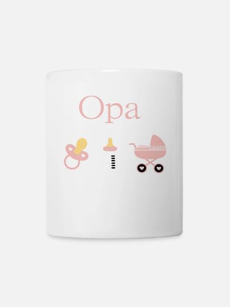 Opa 2026 Geburt Mädchen Vorlage personalisierbar - Tasse - Weiß