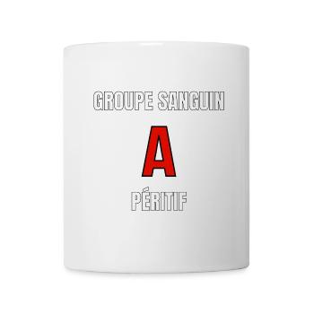 Groupe sanguin À péritif - Mug blanc - blanc - Devant