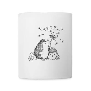 Glückliche Igel - Tasse - Weiß - Vorne