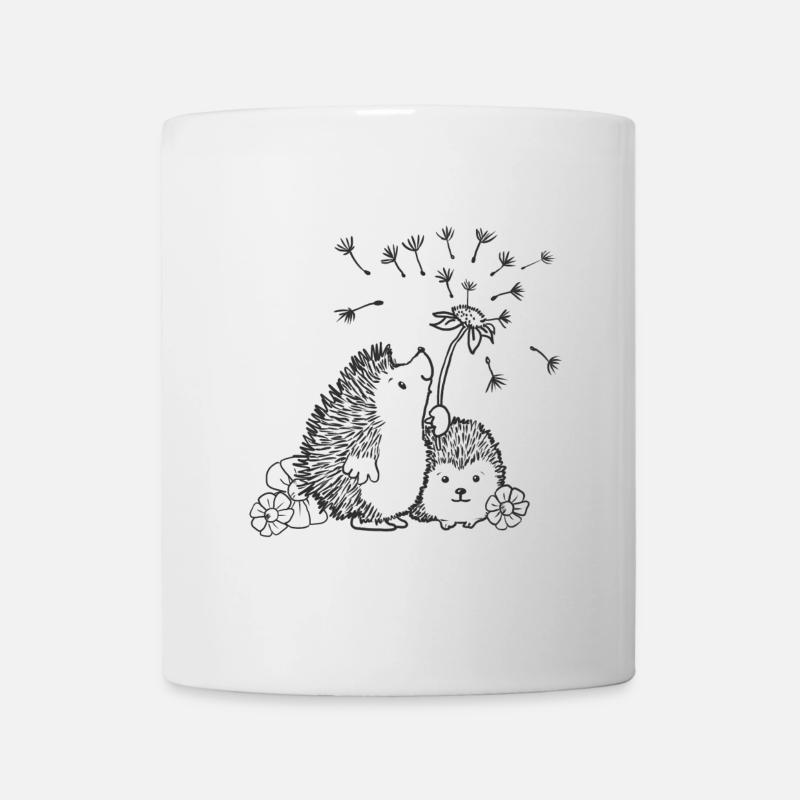 Glückliche Igel - Tasse - Weiß