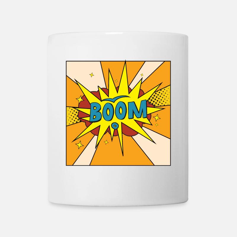 Boom Comic Explosion Stil - Tasse - Weiß
