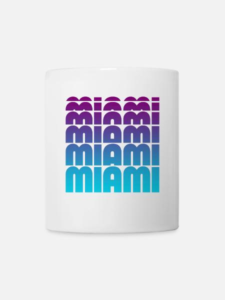 Miami Gradient Grid - Tasse - Weiß