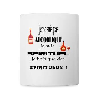 Je ne suis pas Alcoolique ! - Mug blanc - blanc - Devant