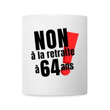 réforme des retraites, retraité, retraitée - Mug blanc - blanc - Devant