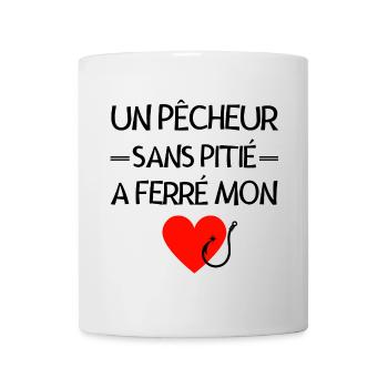 pêche, pêcheur, femme de pêcheur - Mug blanc - blanc - Devant