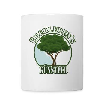 Überlebenskünstler Baum Wald Natur - Schutz Welt - Tasse - Weiß - Vorne
