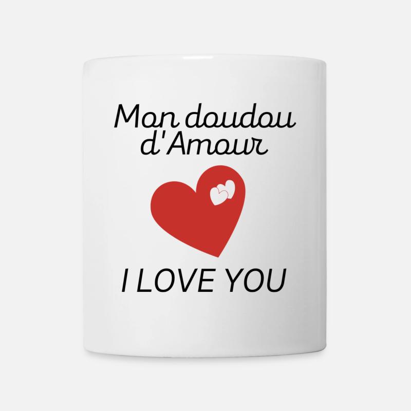 mon doudou d'amour i love you - Mug blanc - blanc