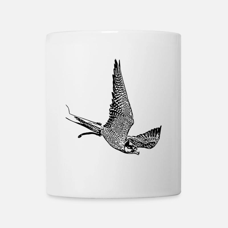 Falke im Sturzflug - Tasse - Weiß
