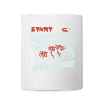Starte den Motor - Tasse - Weiß - Vorne