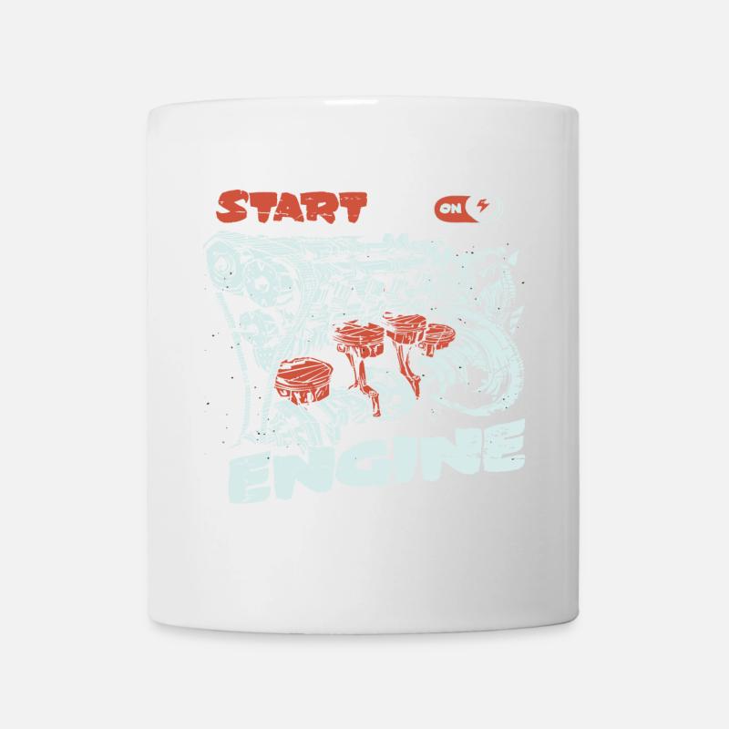 Starte den Motor - Tasse - Weiß