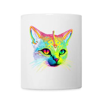 Katzen-Alien - Tasse - Weiß - Vorne
