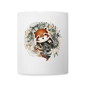 Magical little red panda bear in the jungle - Mug - white - Front