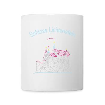 Schloss Lichtenstein, Märchenschloss, Deutschland - Tasse - Weiß - Vorne