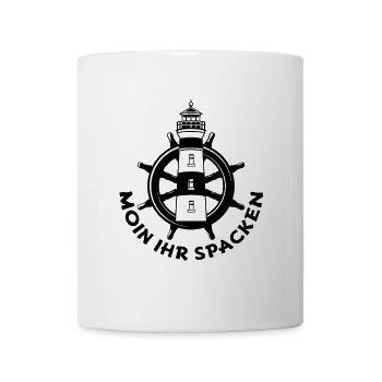 Moin ihr Spacken - Tasse - Weiß - Vorne