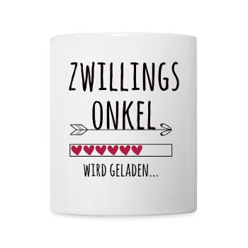 werdender Zwillingsonkel Schwangerschaft Zwillinge - Tasse - Weiß - Vorne