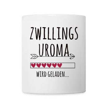 werdende Zwillingsuroma Schwangerschaft Zwillinge - Tasse - Weiß - Vorne