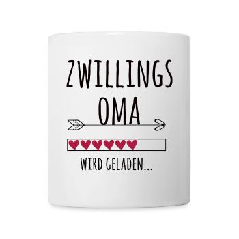 werdende Zwillingsoma Schwangerschaft Zwillinge - Tasse - Weiß - Vorne