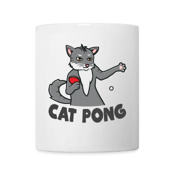 Katzen Ping Pong - Tasse - Weiß - Vorne