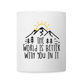 Golden Sunrise Minimal Logo - Mug - white - Front