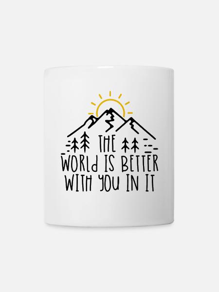 Golden Sunrise Minimal-Logo - Tasse - Weiß