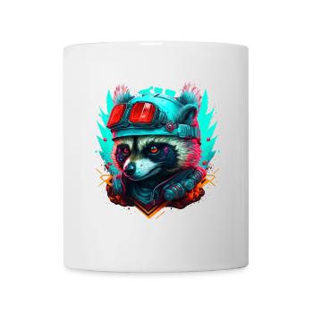 Panda pilote néon steampunk - Mug blanc - blanc - Devant