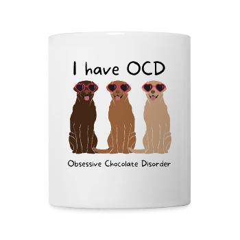 chocolat, manger du chocolat - Mug blanc - blanc - Devant