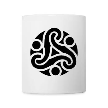 Keltisches Schutzsymbol (schwarz) - Tasse - Weiß - Vorne