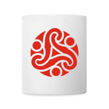 Keltisches Schutzsymbol (rot) - Tasse - Weiß - Vorne