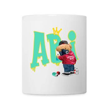 Graffiti Bär Street Hip Kunst Abitur Abi - Tasse - Weiß - Vorne