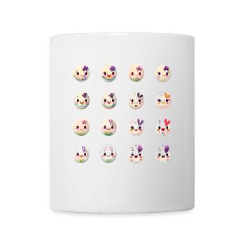 Oeuf de Pâques avec Visage Oeufs de Pâques Personnage - Mug blanc - blanc - Devant