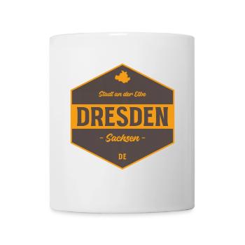 Dresden Stadtbadge Elbe - Tasse - Weiß - Vorne