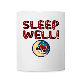 Sleep well - Sleeping FOX at the Moon - Animal - Mug - white - Front