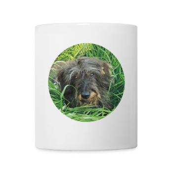 Cute wire-haired dachshund lifelike - dachshund - Mug - white - Front