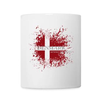 Flag of Denmark grunge, Danish pride - Mug - white - Front